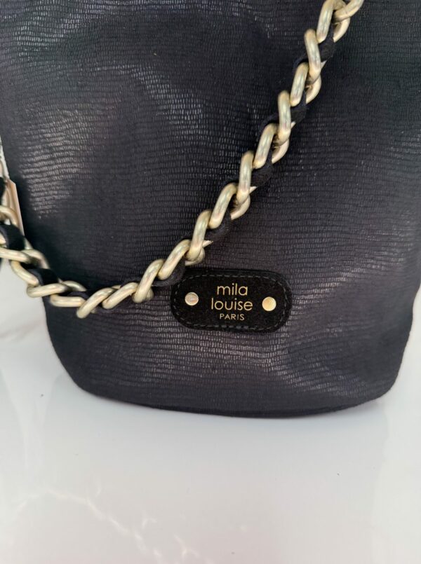Sac seau Milena EP12 tissu pailleté Mila Louise noir