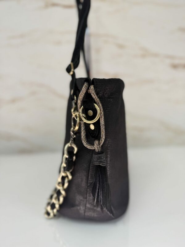 Sac seau Milena EP12 tissu pailleté Mila Louise noir