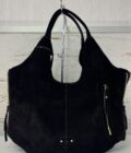 Sac hobo Philae V croûte de cuir Mila Louise noir