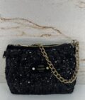 Sac pochette Maty sequin Mila Louise noir