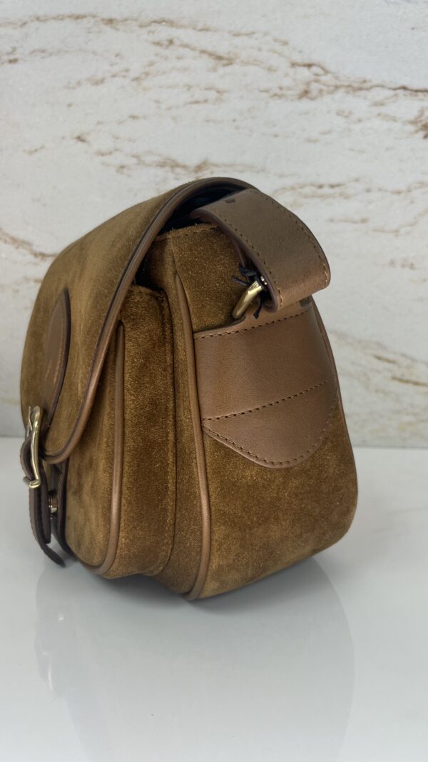 Sac besace en cuir velours Gypsy GERARD DAREL ambre
