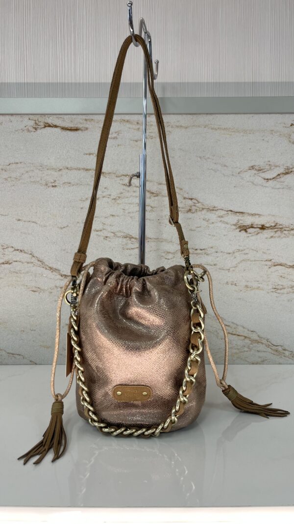 Sac seau Milena tissu pailleté Mila Louise bronze