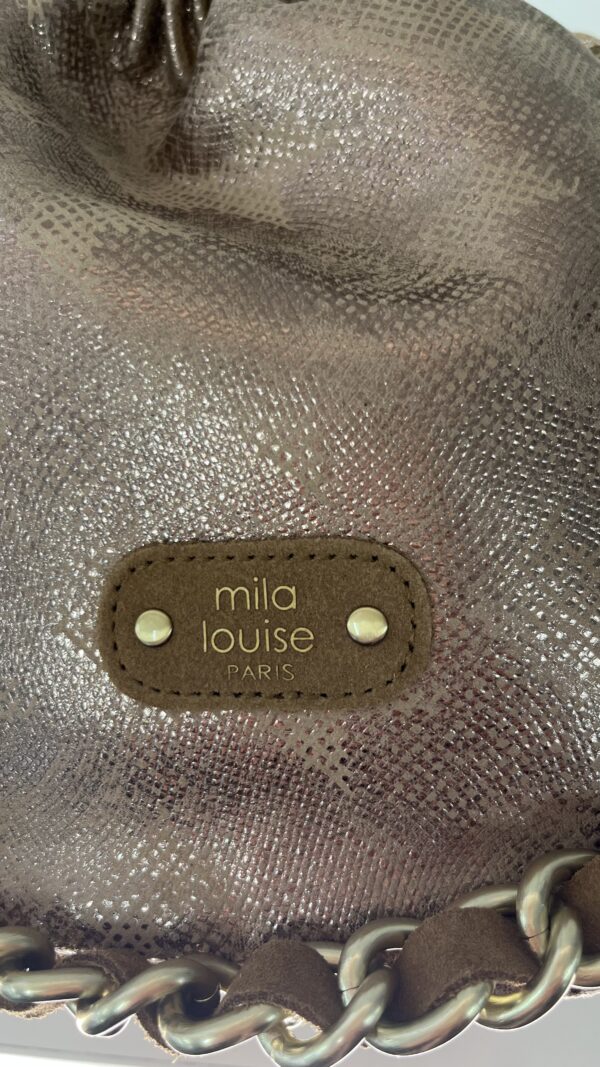 Sac seau Milena tissu pailleté Mila Louise bronze