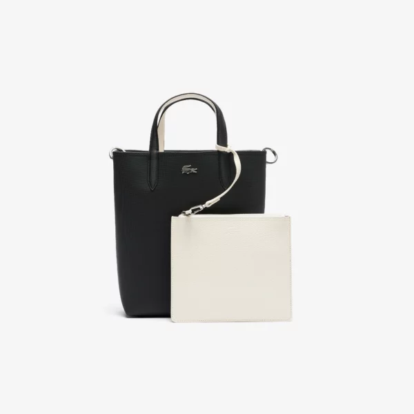 Sac cabas vertical Anna réversible noir femme