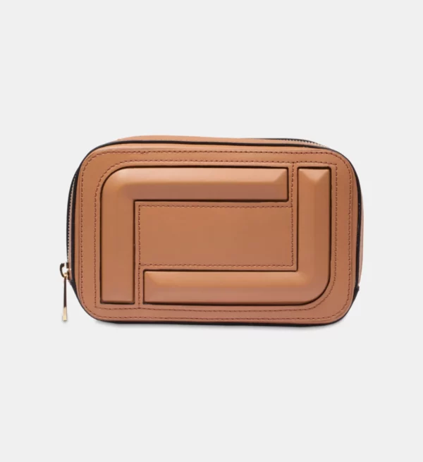 Sac besace Camera Angele Lancel cuir camel