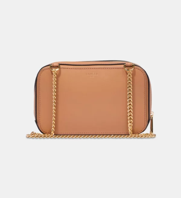 Sac besace Camera Angele Lancel cuir camel