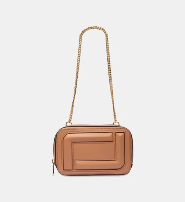 Sac besace Camera Angele Lancel cuir camel