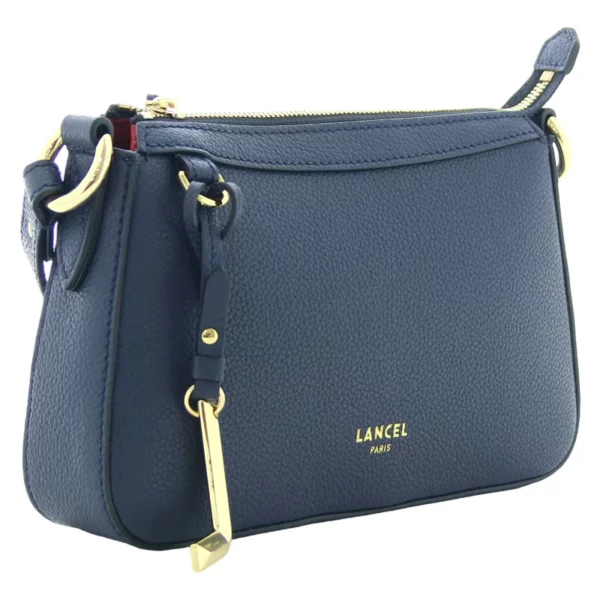 Sac bandoulière zippé Faubourg cuir Lancel marine
