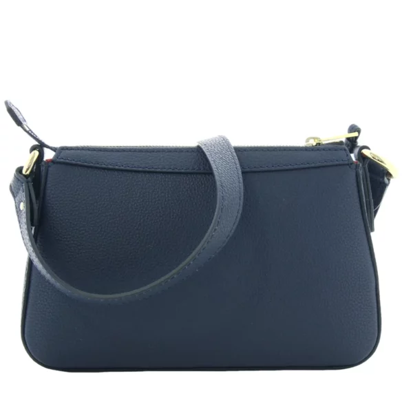 Sac bandoulière zippé Faubourg cuir Lancel marine