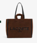 Grand sac cabas Heritage Lacoste marron/noir