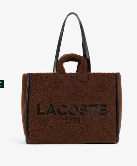 Grand sac cabas Heritage Lacoste marron/noir