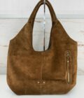 Sac hobo Philae V croûte de cuir Mila Louise ocre