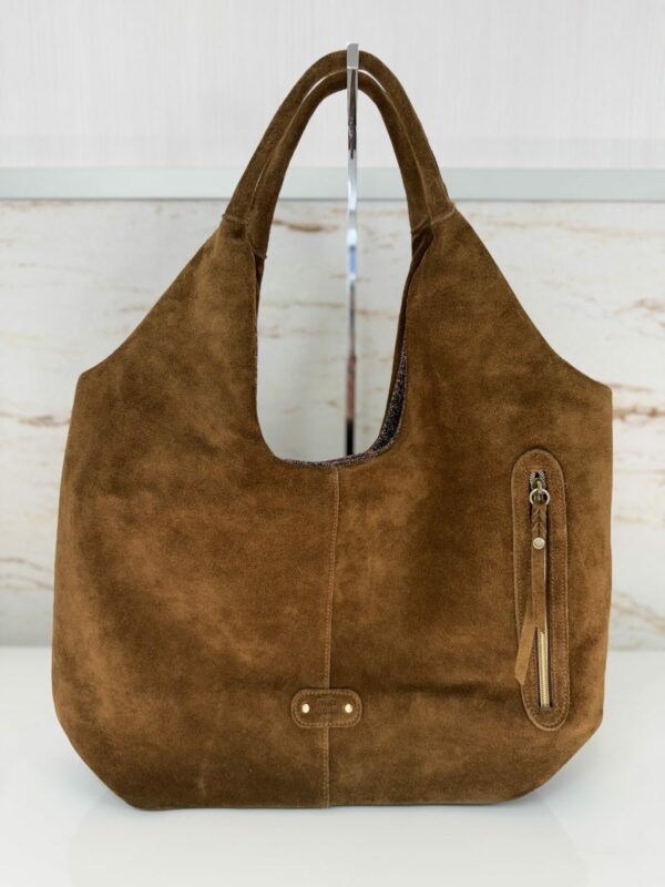 Sac hobo Philae V croûte de cuir Mila Louise ocre