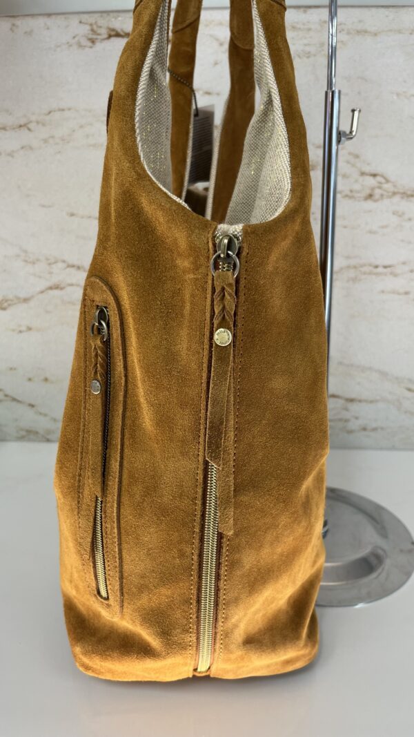 Sac hobo Philae V3 croûte de cuir Mila Louise camel