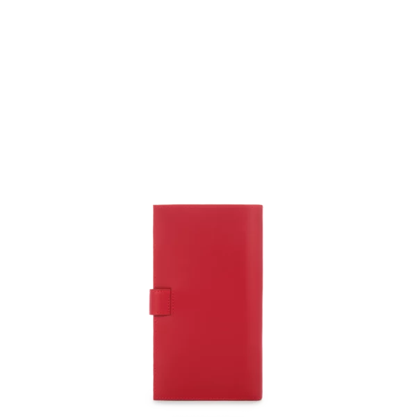 Porte-chéquier femme cuir Lancaster Smooth rouge