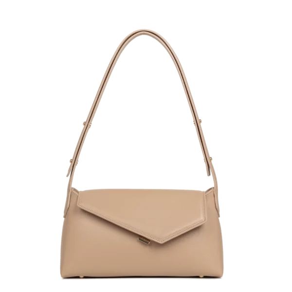 Sac à main en cuir Lancaster Zoé beige foncé