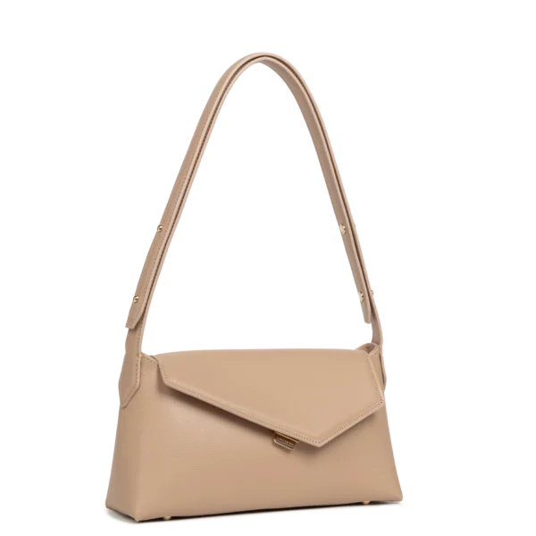 Sac à main en cuir Lancaster Zoé beige foncé