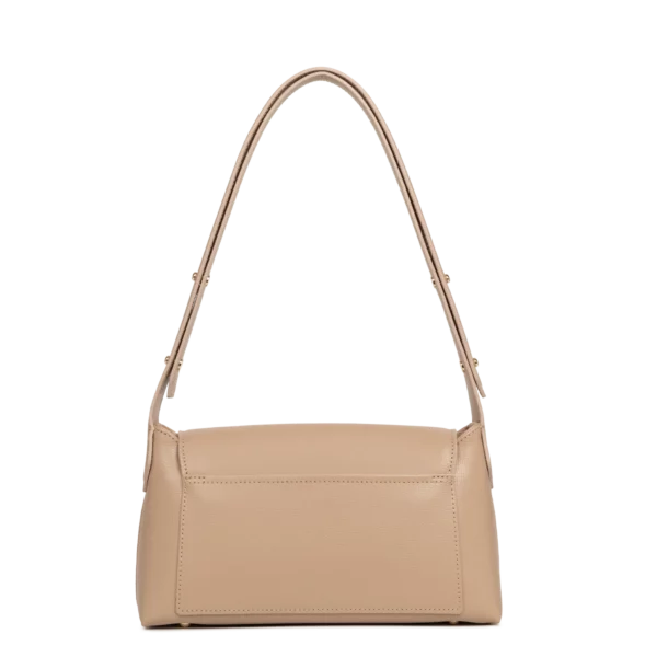 Sac à main en cuir Lancaster Zoé beige foncé