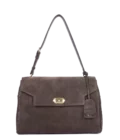 Grand sac cabas épaule suède Grace Lancaster marron