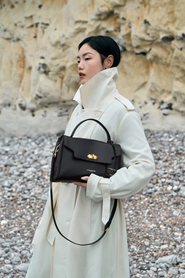 Sac à main cuir Donna Grace Lancaster noir