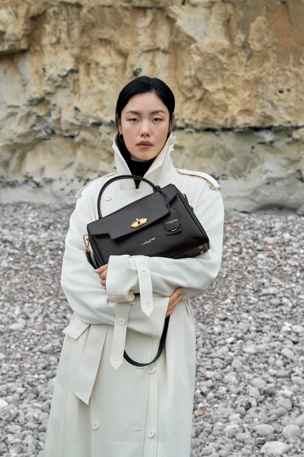 Sac à main cuir Donna Grace Lancaster noir