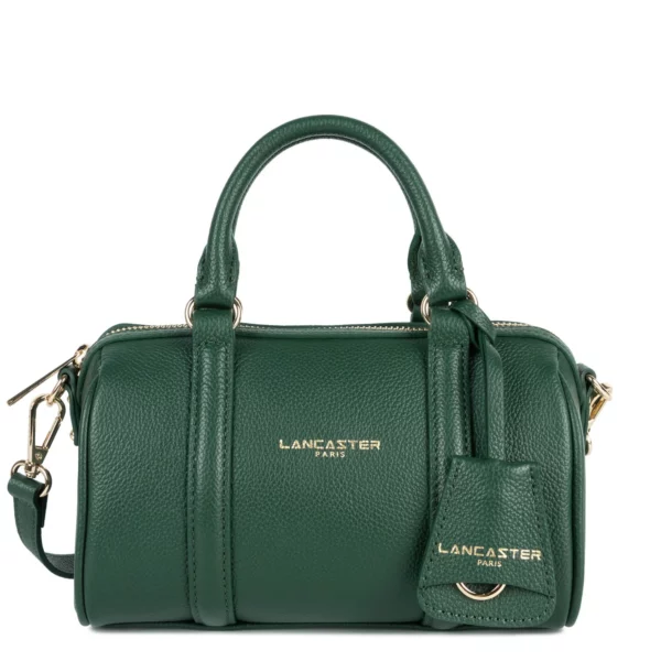 Petit Sac à main vert foncé Polochon Cuir Lancaster