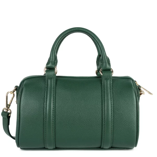 Petit Sac à main vert foncé Polochon Cuir Lancaster