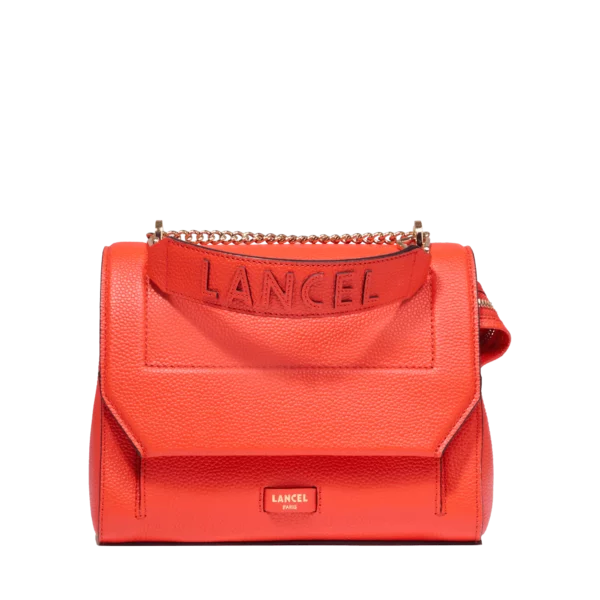 Sac à main rabat M Ninon Orange vif Lancel