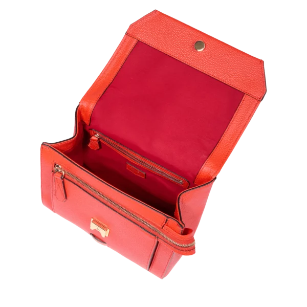 Sac à main rabat M Ninon Orange vif Lancel