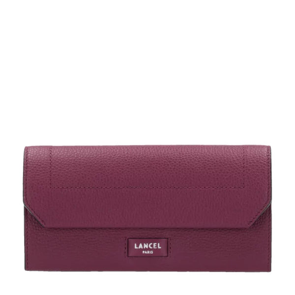Portefeuille slim à rabat Ninon Lancel cardinal