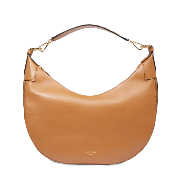Sac femme cuir hobo Origami Lancel camel