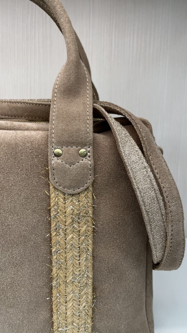 Sac à main Mapa V4 cuir daim Mila Louise crème