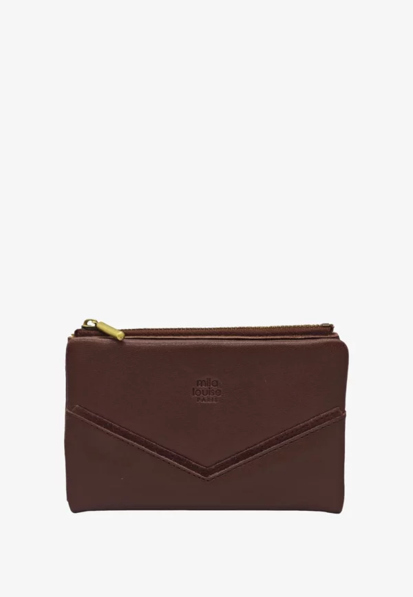 Portefeuille femme Prun cuir Mila Louise auburn