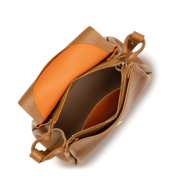 Grand sac trotteur Accordéon Double Lancaster - camel