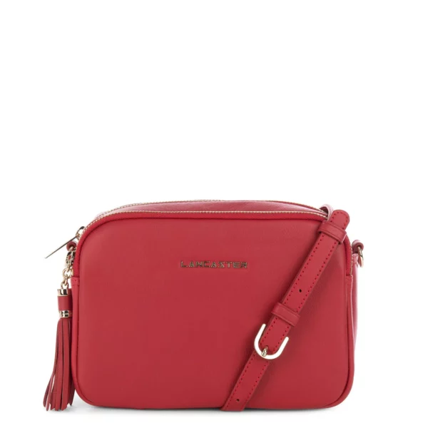 Sac bandoulière Mademoiselle Ana rouge cuir Lancaster