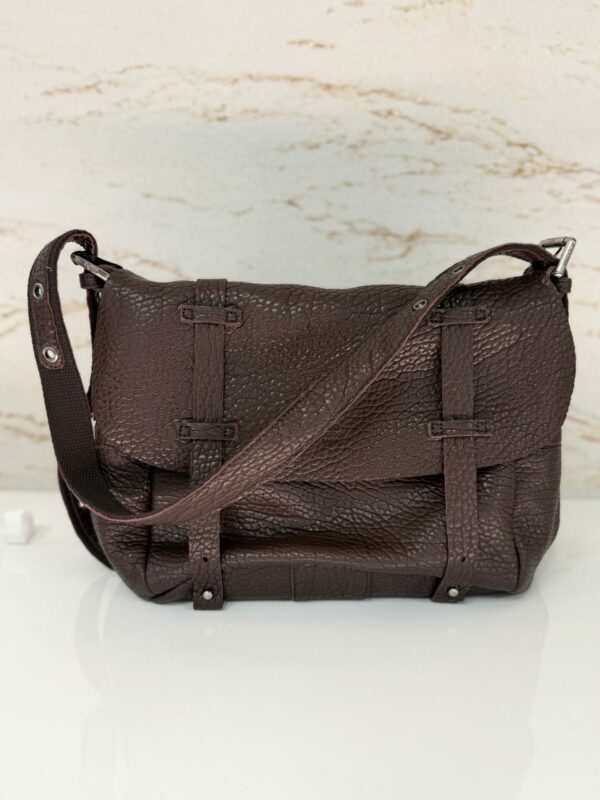 Sac besace Berny E1 cuir Mila Louise brun