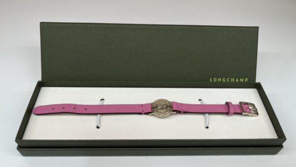 Bracelet femme cuir Le Pliage Longchamp rose