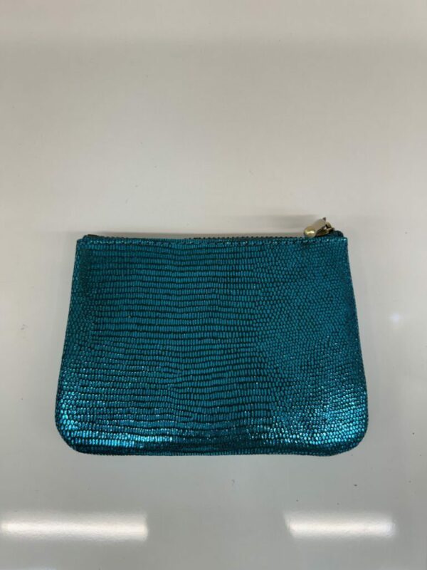 Porte-monnaie Lias cuir effet lézard turquoise Mila Louise