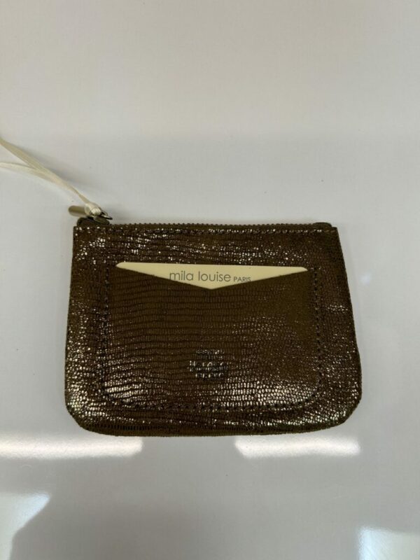 Porte-monnaie Lias cuir effet lézard kiwi Mila Louise