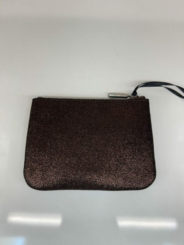 Porte-monnaie Briny cuir effet pailleté chataigne Mila Louise