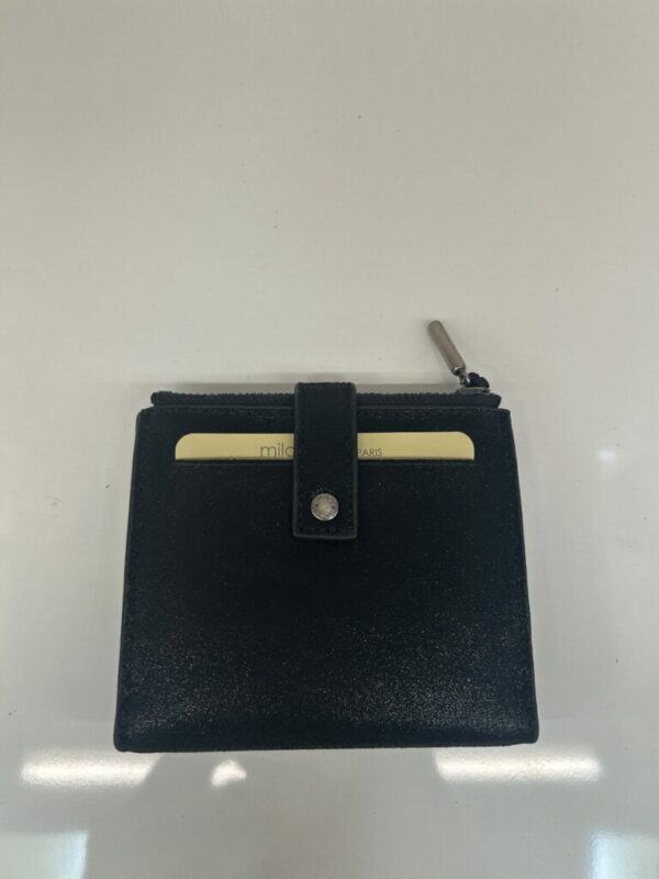 Porte-carte SIDO cuir effet paillettes noir Mila Louise