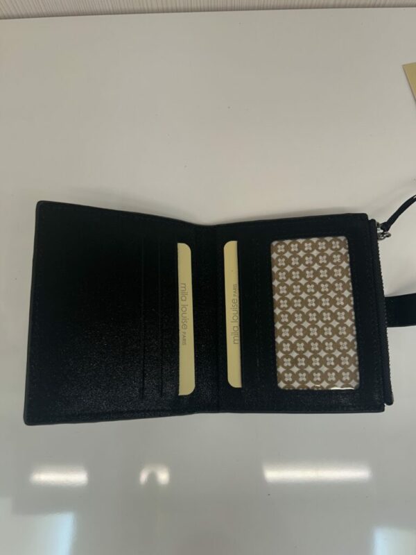 Porte-carte SIDO cuir effet paillettes noir Mila Louise