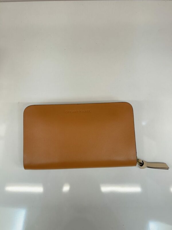 Portefeuille femme cuir lisse camel/paille Gérard Darel