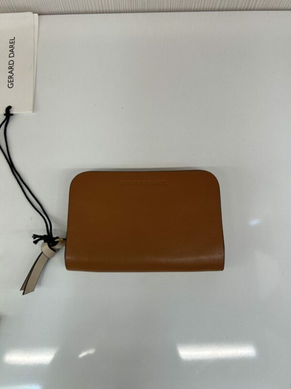 Mini Portefeuille femme cuir lisse camel/paille Gérard Darel