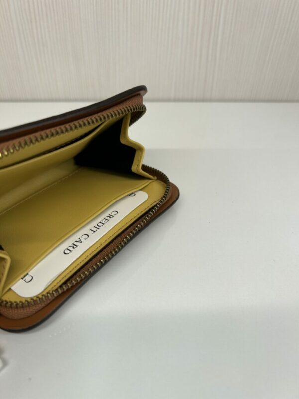 Mini Portefeuille femme cuir lisse camel/paille Gérard Darel