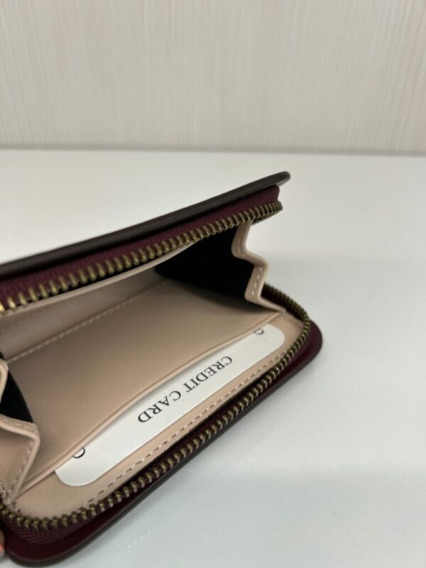 Mini Portefeuille femme cuir lisse bordeaux/nude Gérard Darel