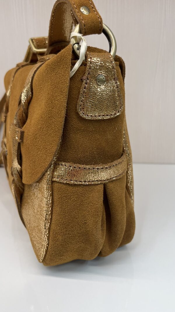 Sac cartable besace Aless RXV cuir Mila Louise camel