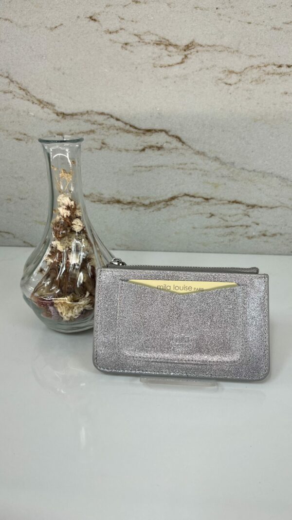 Porte-carte Mimi X cuir Mila Louise azur