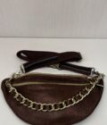 Sac banane Petra X Mila Louise cuir paillettes auburn