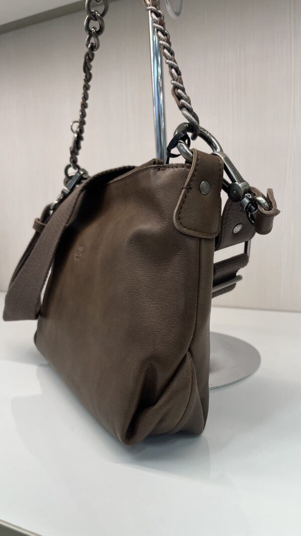 Sac bandoulière Noeli XS fumé kaki Mila Louise en cuir